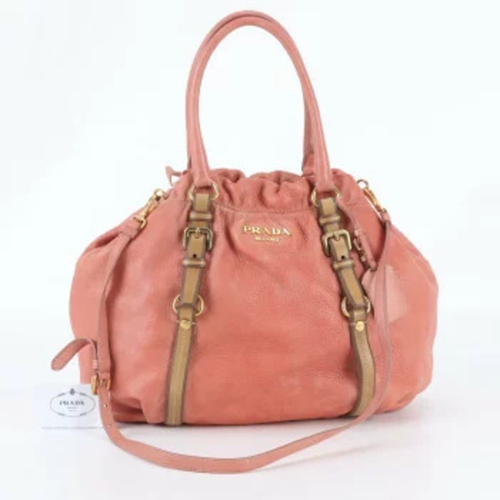 Prada Vitello Daino Shopping Leather Tote Bag Pink